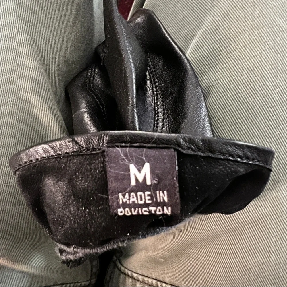 FIRST Women’s Unlined Black Leather Driving Gloves Size Medium=7.5